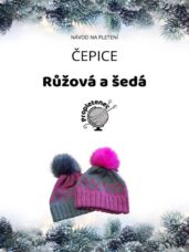 Úvodní strana návodu čepice Růžová a šedá