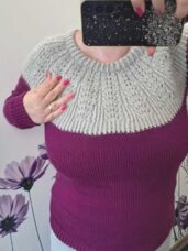 Návod na ručně pletený svetr, krajkový vzor