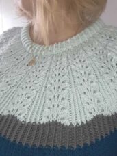 Návod na ručně pletený svetr, krajkový vzor